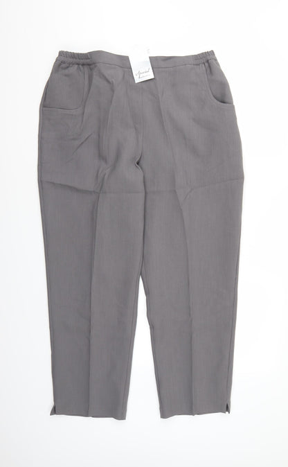 Womens UK Size 18 Special Collection Regular Fit  Grey Trousers