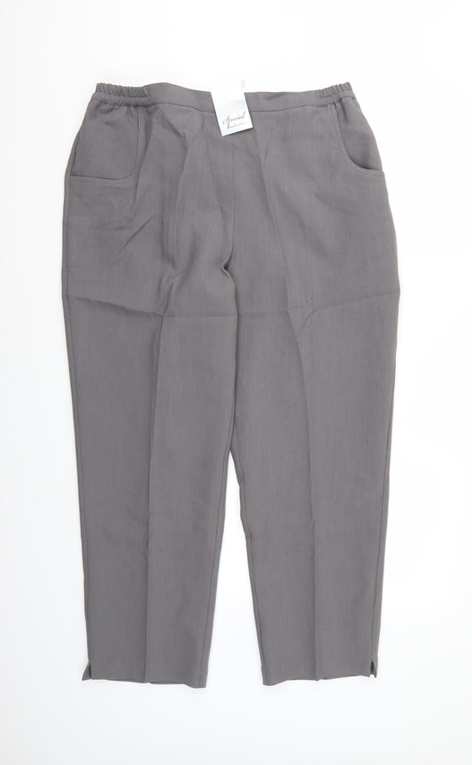 Womens UK Size 18 Special Collection Regular Fit  Grey Trousers