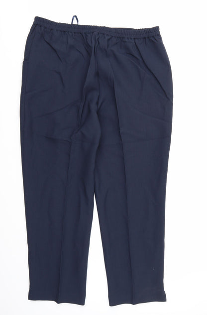 Womens UK Size 18 Special Collection Regular Fit  Blue Trousers