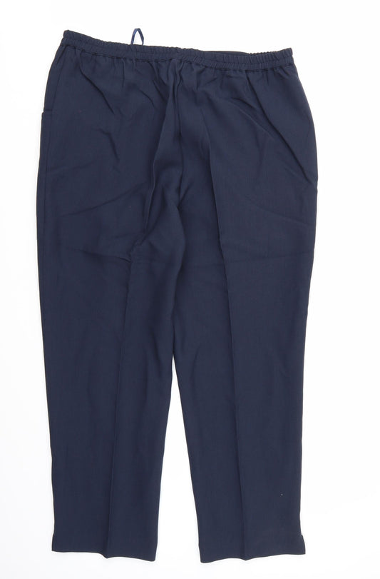 Womens UK Size 18 Special Collection Regular Fit  Blue Trousers