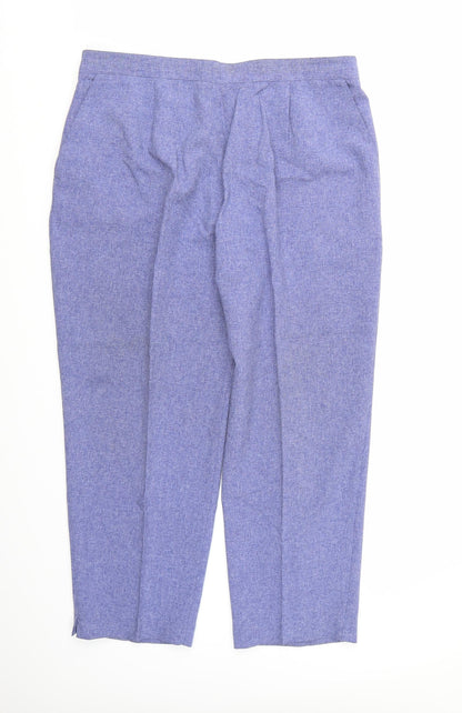 Womens UK Size 20 Preworn Regular Fit  Blue Trousers