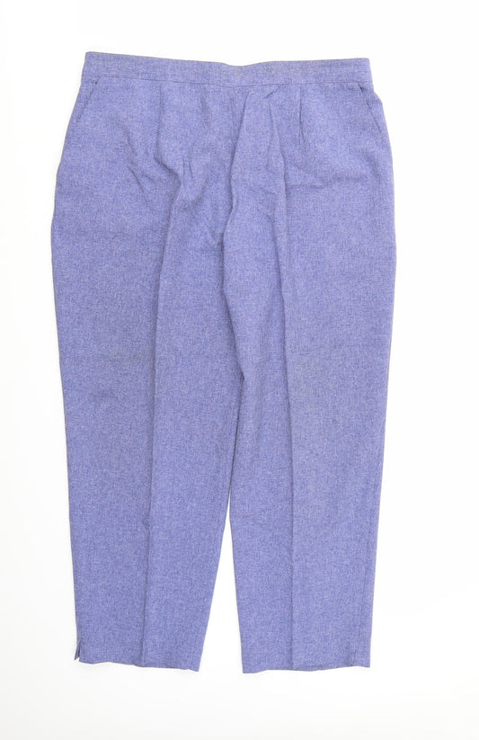 Womens UK Size 20 Preworn Regular Fit  Blue Trousers
