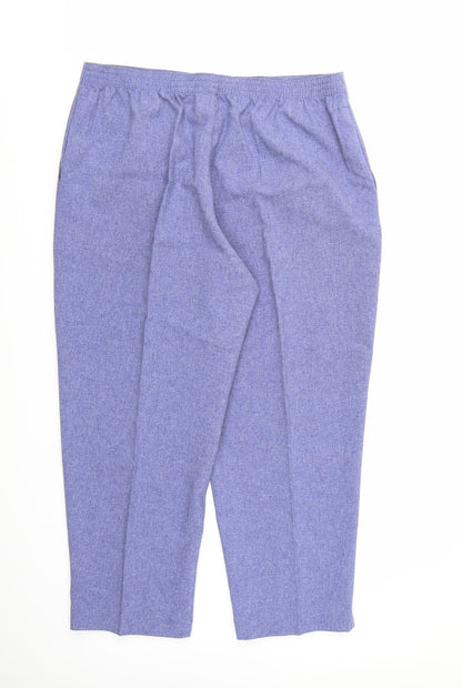 Womens UK Size 20 Preworn Regular Fit  Blue Trousers