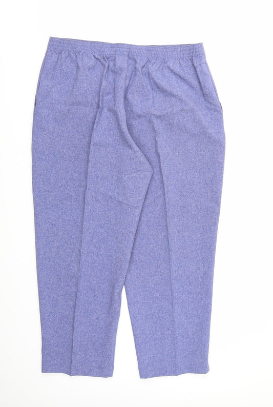 Womens UK Size 20 Preworn Regular Fit  Blue Trousers
