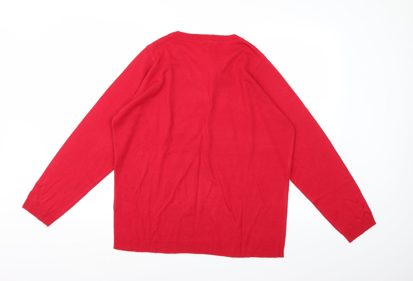 Classics Womens Red  Knit Pullover Jumper Size 16