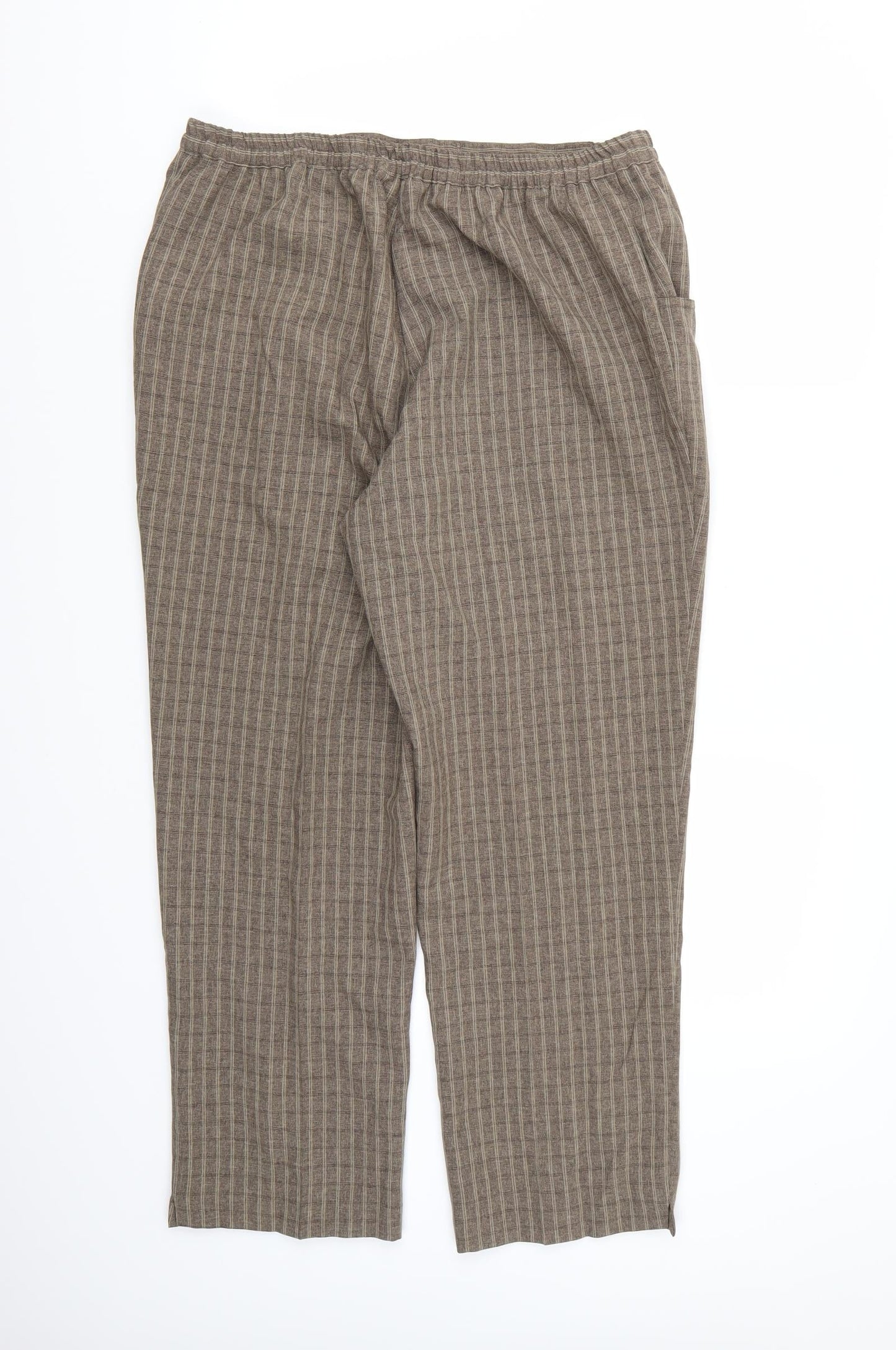Womens UK Size 16 Essential Collection Regular Fit  Brown Trousers
