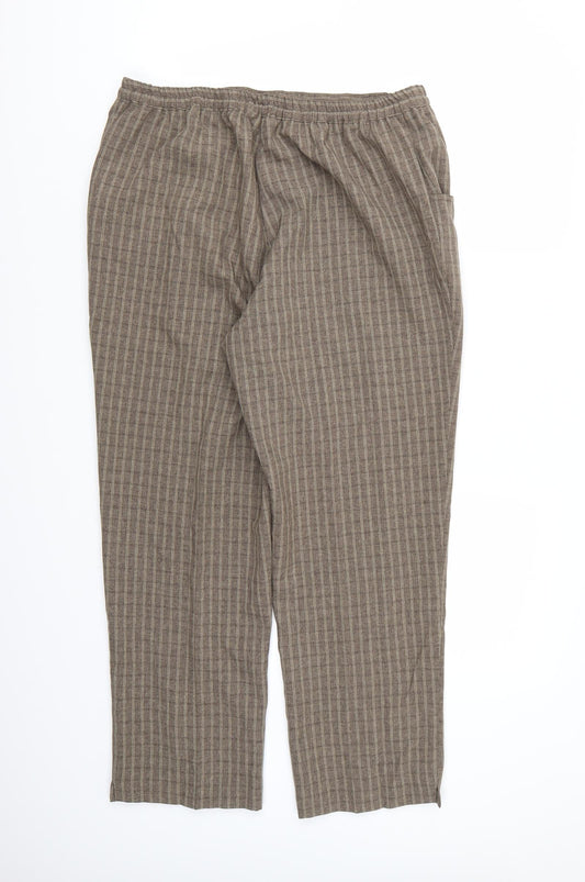 Womens UK Size 16 Essential Collection Regular Fit  Brown Trousers