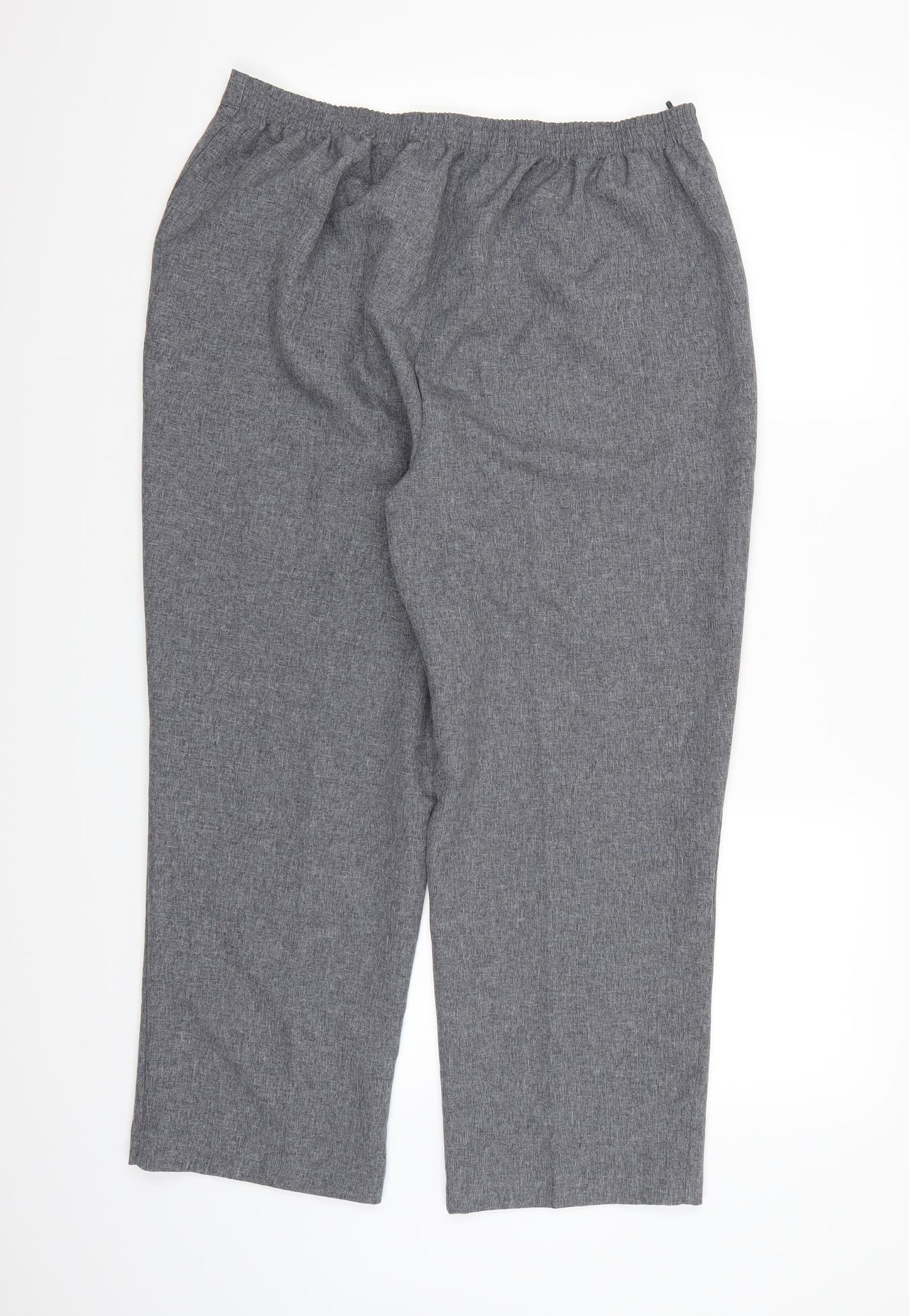 Bonmarché Womens Grey  Rayon Trousers  Size 16 L24 in