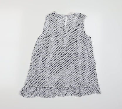 Womens UK Size S Preworn White Camisole Tank