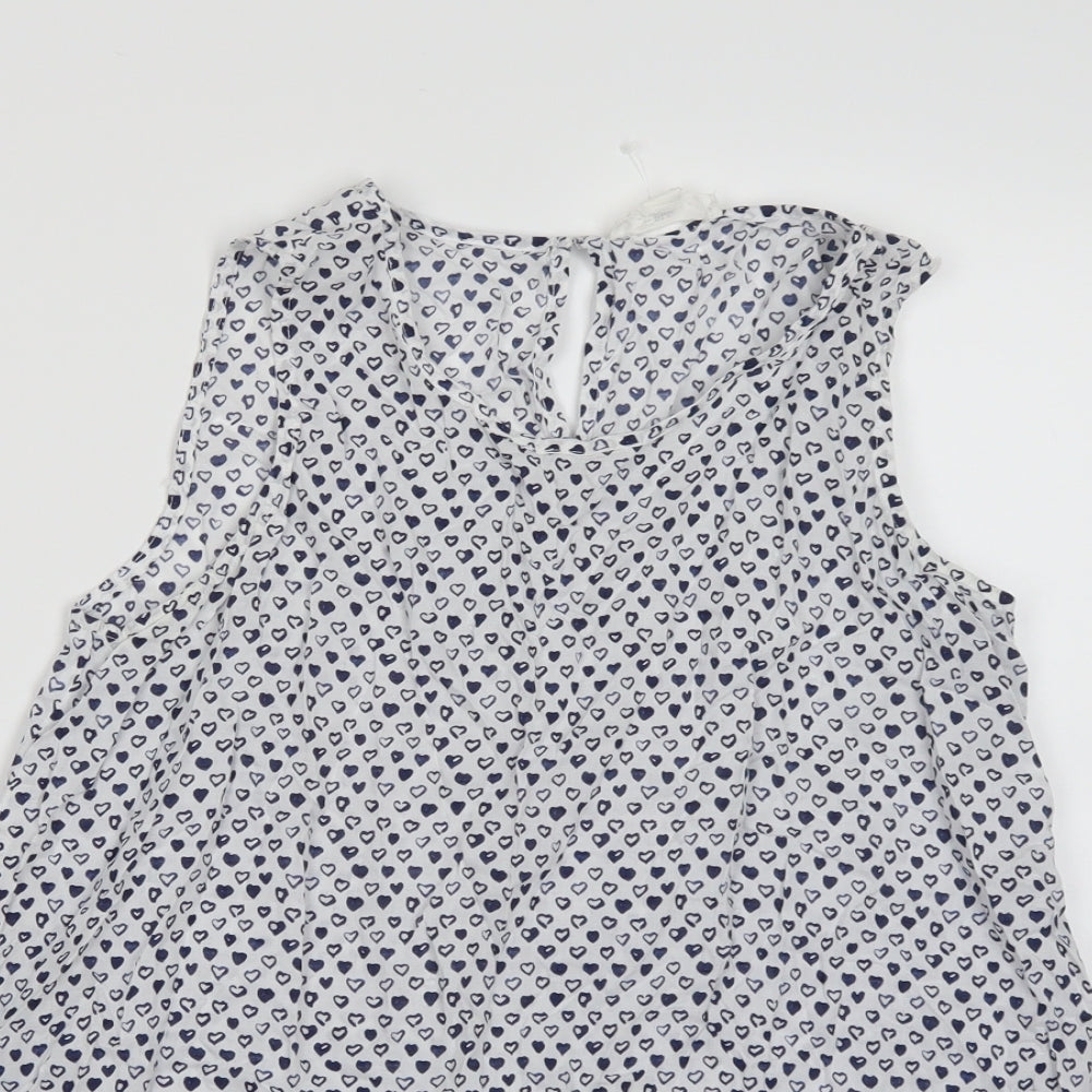 Womens UK Size S Preworn White Camisole Tank