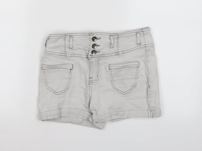 Bullhead Denim Co. Girls Grey  Denim Cut-Off Shorts Size 10-11 Years
