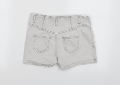 Bullhead Denim Co. Girls Grey  Denim Cut-Off Shorts Size 10-11 Years