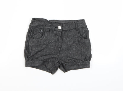 TU Girls Grey Herringbone  Cut-Off Shorts Size 6 Years