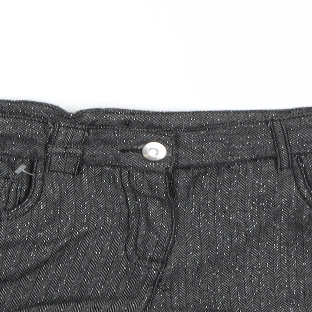 TU Girls Grey Herringbone  Cut-Off Shorts Size 6 Years