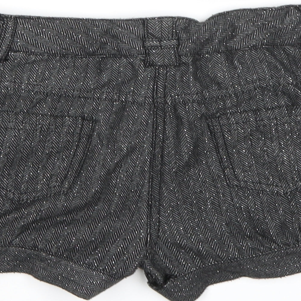 TU Girls Grey Herringbone  Cut-Off Shorts Size 6 Years