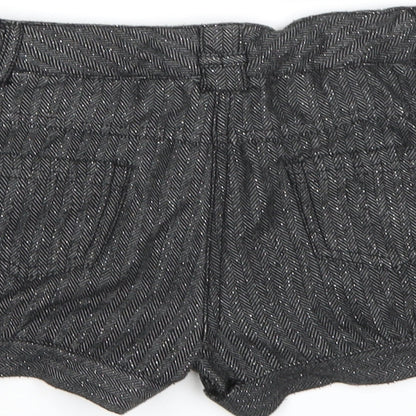 TU Girls Grey Herringbone  Cut-Off Shorts Size 6 Years