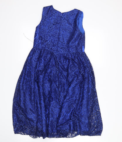 vogue fashion Womens Blue Floral  Tank Dress  Size 10