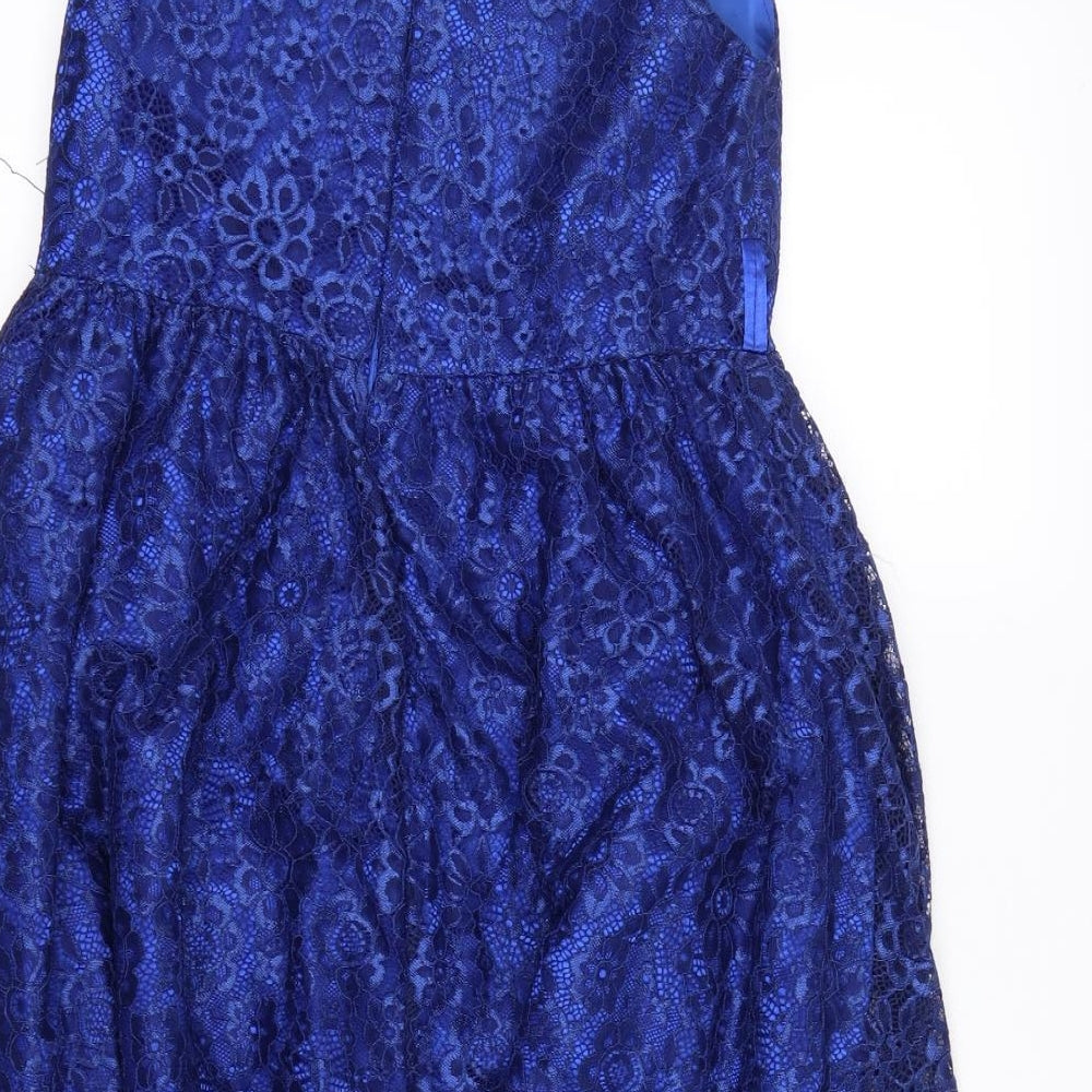 vogue fashion Womens Blue Floral  Tank Dress  Size 10