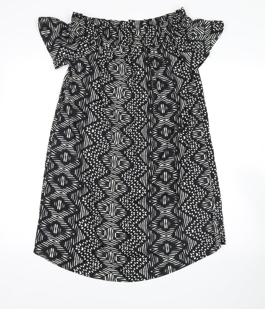 Womens UK Size 10 Atmosphere Black Basic Blouse