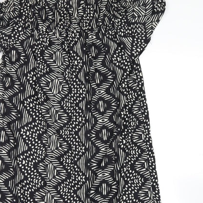 Womens UK Size 10 Atmosphere Black Basic Blouse