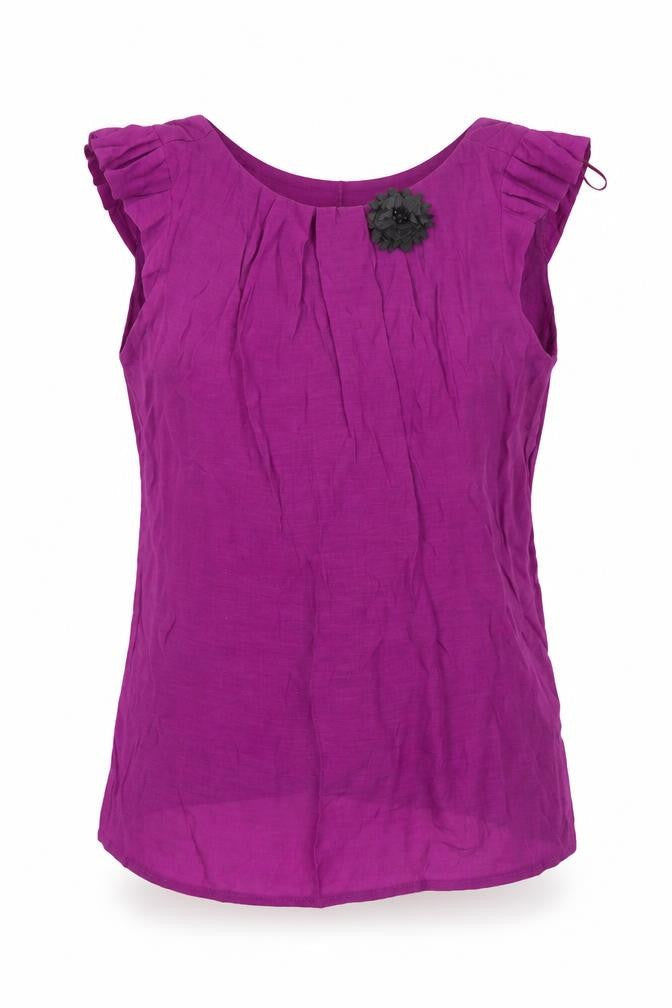 Womens UK Size 10 River Island Purple Basic Blouse