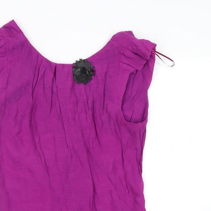 Womens UK Size 10 River Island Purple Basic Blouse