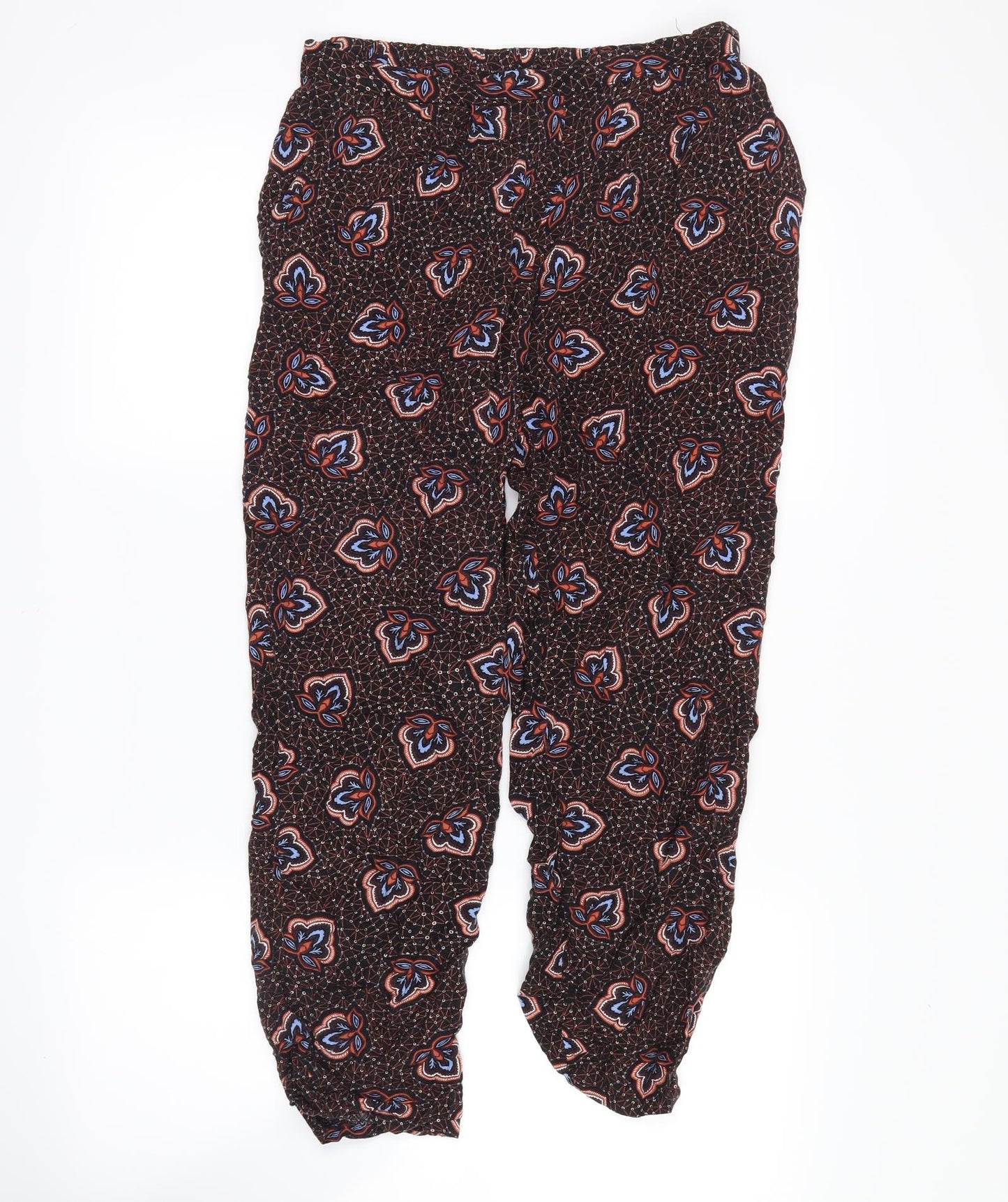 Womens UK Size 4 H&M Regular Fit Bloomer Brown Trousers