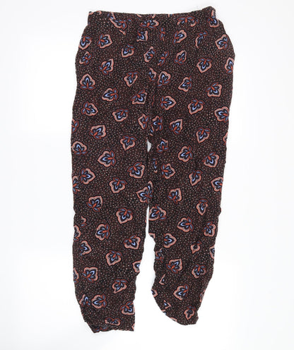 Womens UK Size 4 H&M Regular Fit Bloomer Brown Trousers