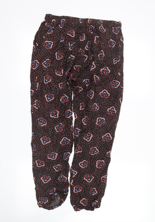 Womens UK Size 4 H&M Regular Fit Bloomer Brown Trousers