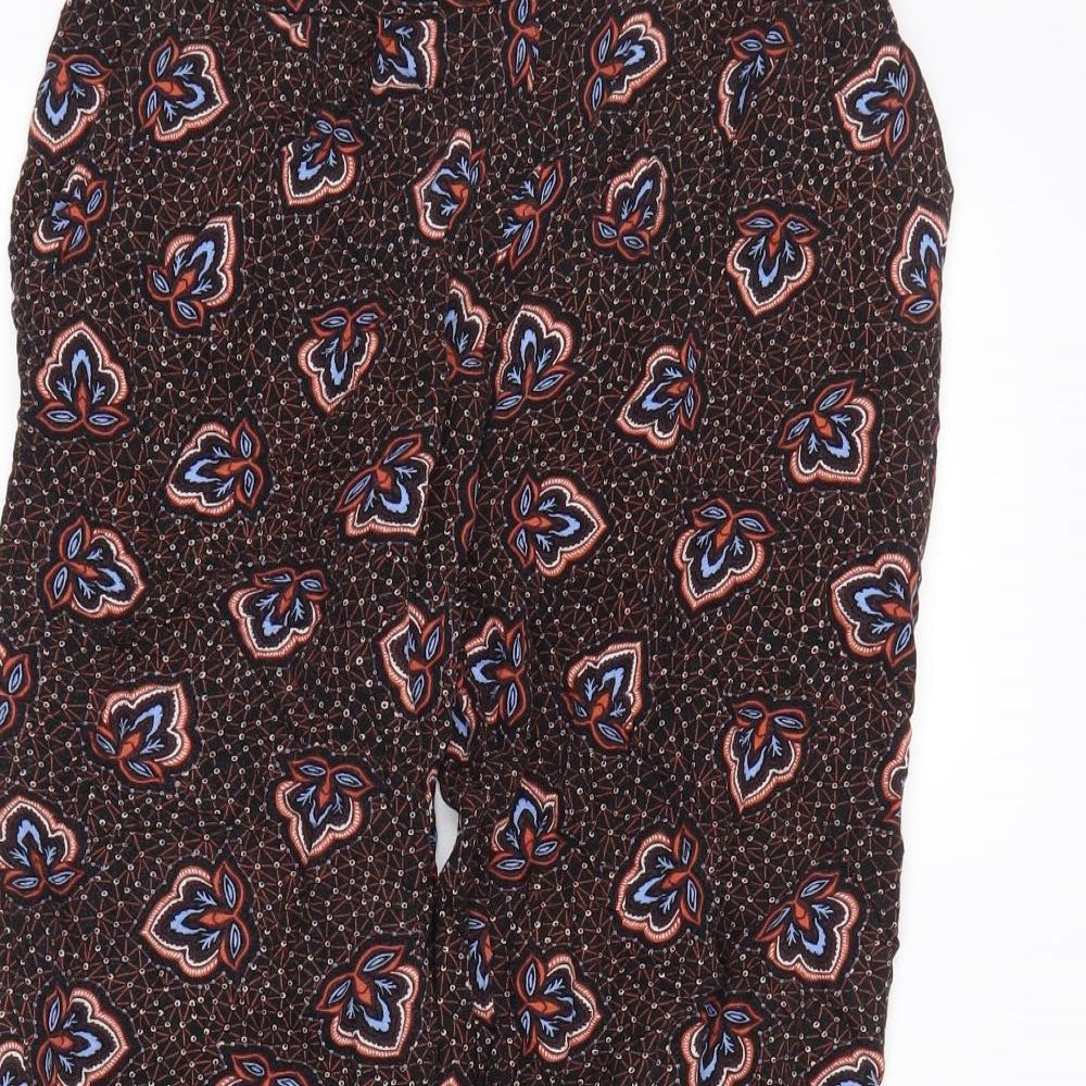 Womens UK Size 4 H&M Regular Fit Bloomer Brown Trousers