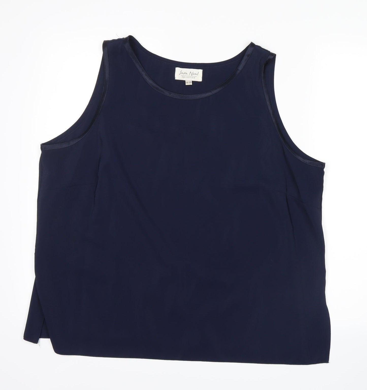 Womens UK Size 18 sara neal Blue Basic Blouse