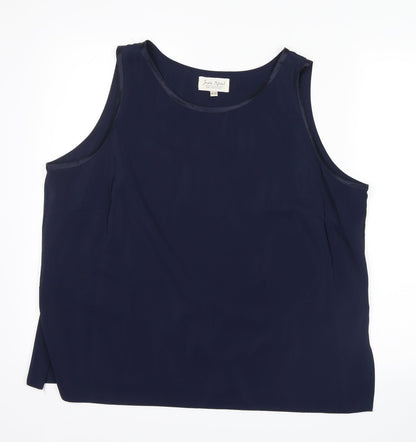 Womens UK Size 18 sara neal Blue Basic Blouse