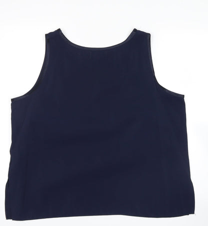 Womens UK Size 18 sara neal Blue Basic Blouse