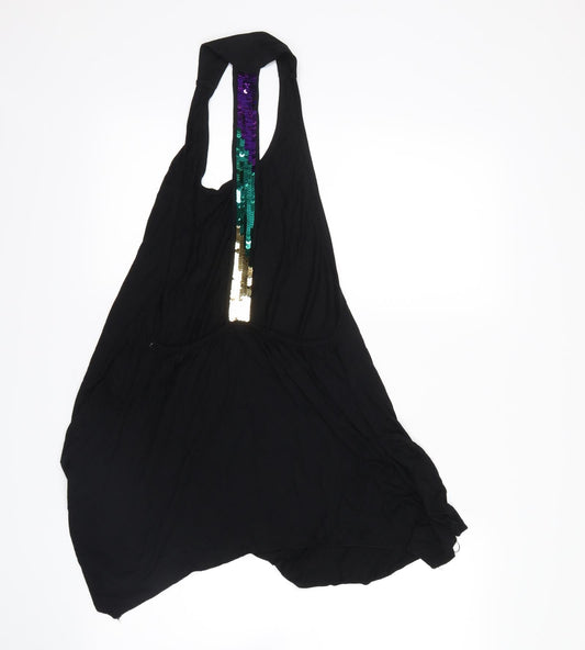 Womens UK Size 12 Atmosphere Black Basic Tank
