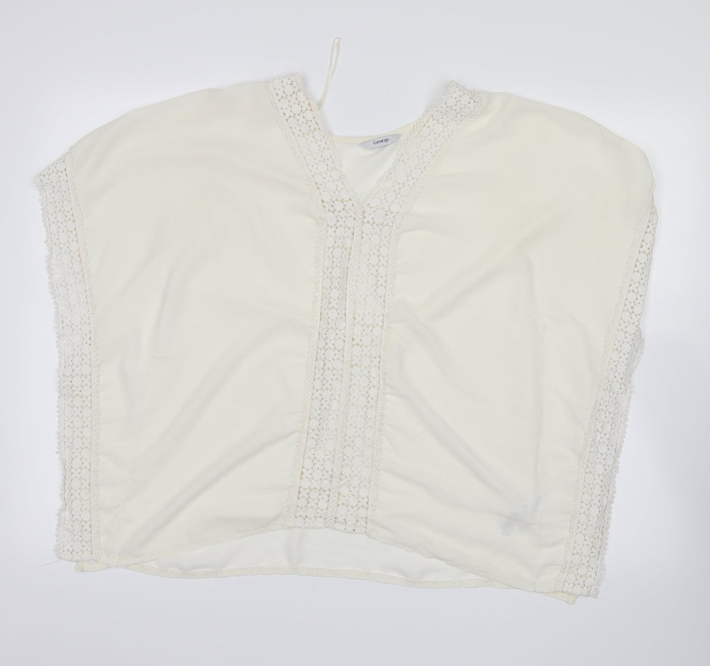 Womens UK Size 10 George White Basic Blouse