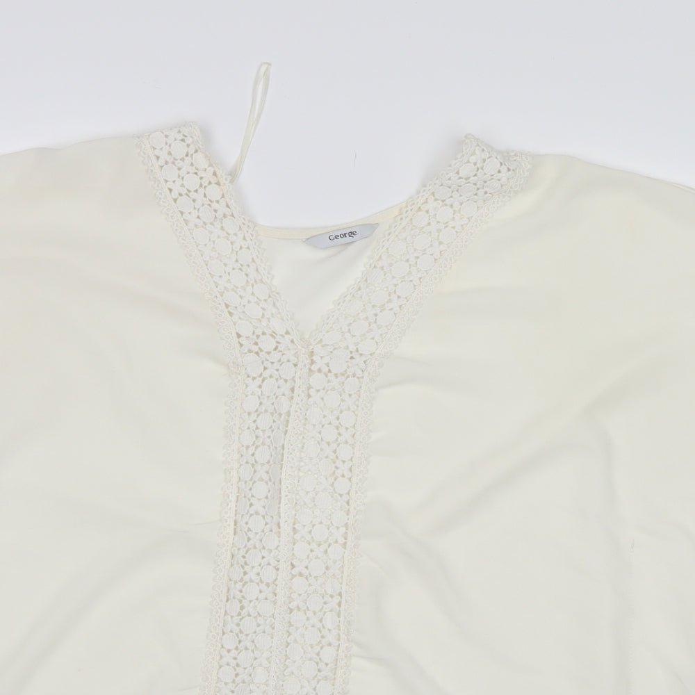 Womens UK Size 10 George White Basic Blouse