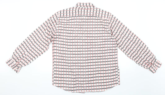 Rutus Mens Pink Check   Button-Up Size M