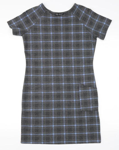 Select Womens Grey Check  Bodycon  Size 12