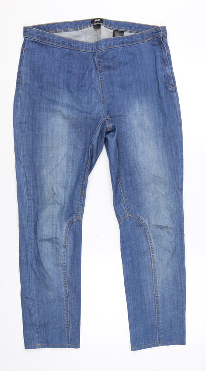Womens UK Size 14 H&M Regular Fit Straight Blue Jeans