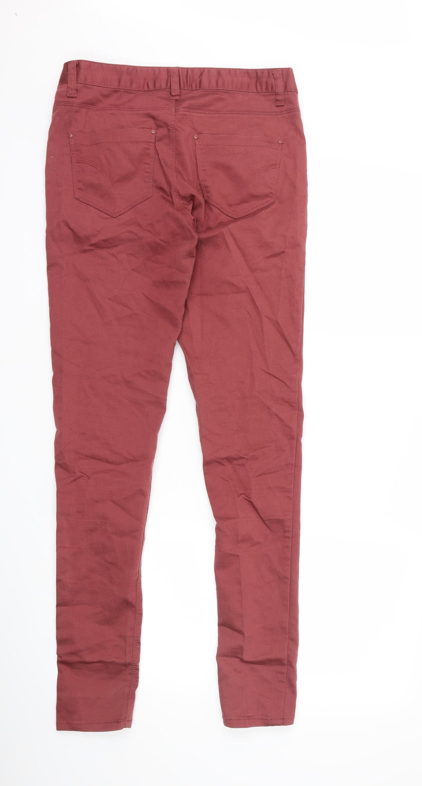 denim co Womens Red  Denim Skinny Jeans Size 10 L30 in