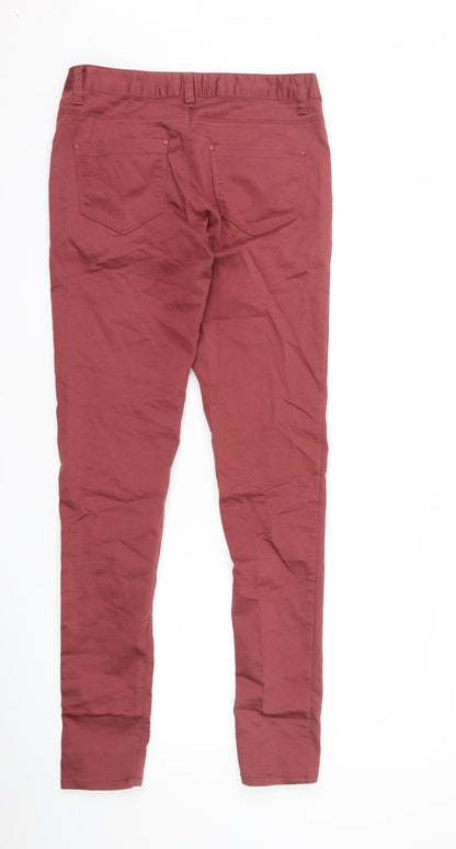 denim co Womens Red  Denim Skinny Jeans Size 10 L30 in