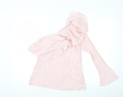 Primark Womens Pink Striped  Basic Blouse Size 6