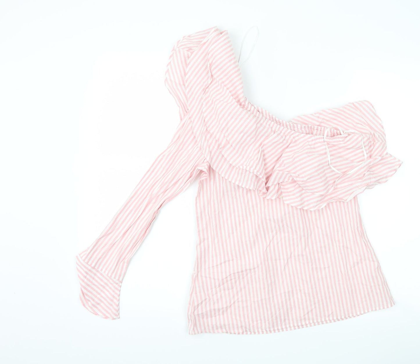 Primark Womens Pink Striped  Basic Blouse Size 6