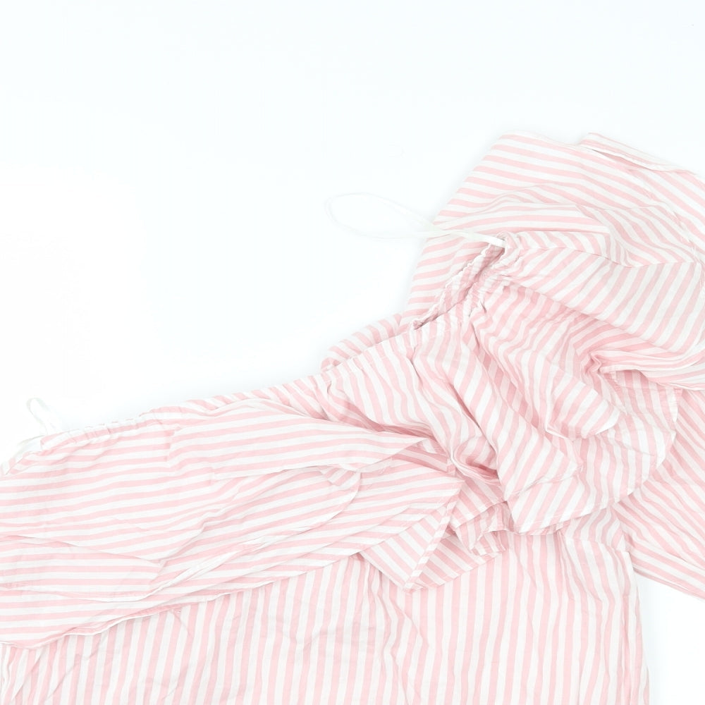 Primark Womens Pink Striped  Basic Blouse Size 6