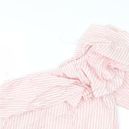 Primark Womens Pink Striped  Basic Blouse Size 6