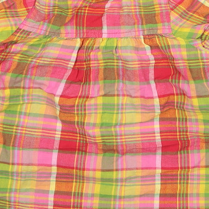 NEXT Girls Pink Check  Shirt Dress  Size 6-9 Months