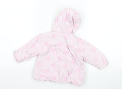 Pitter Patter Girls Pink   Jacket  Size 6-9 Months  - Love heart print
