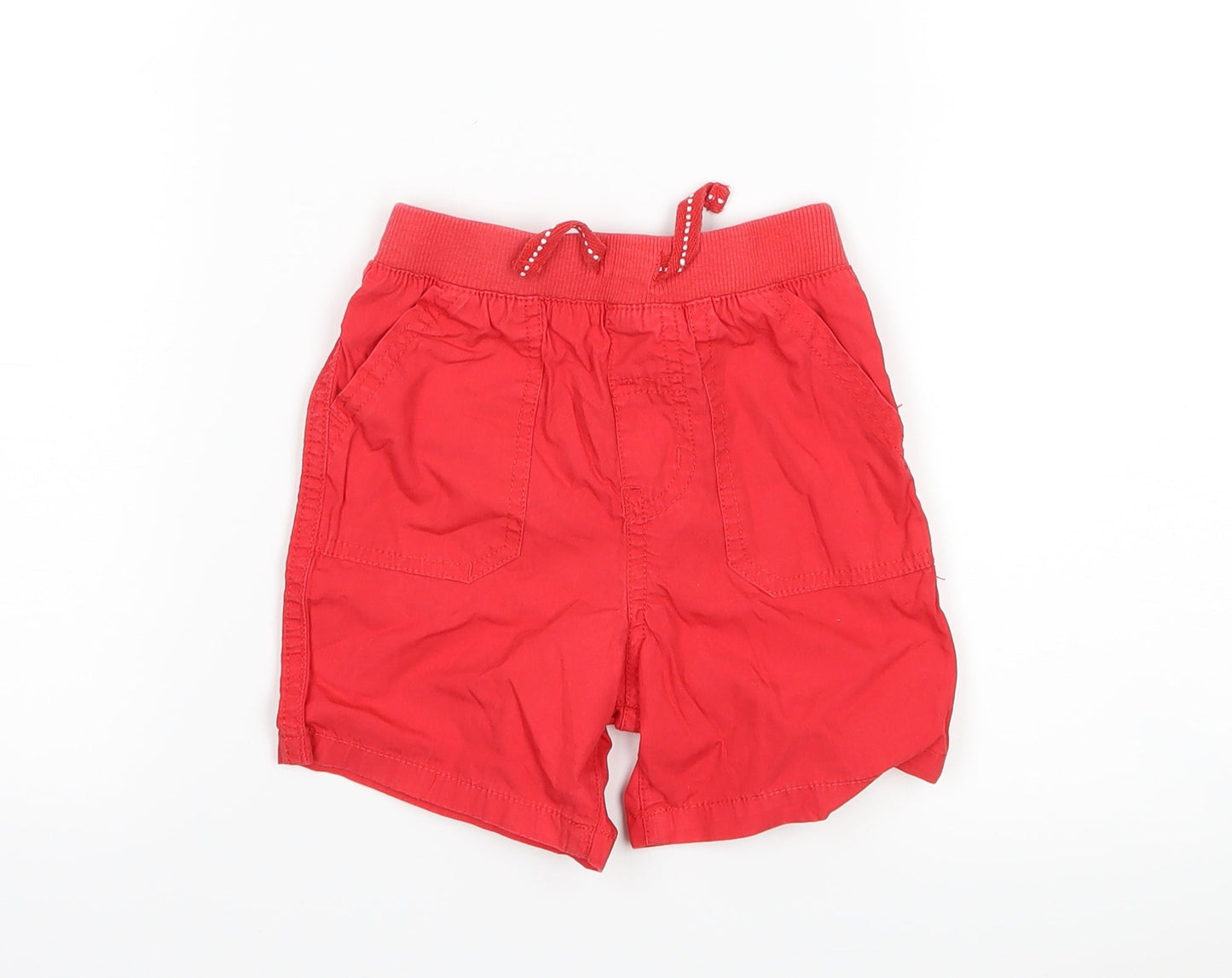 F&F Girls Red   Cargo Trousers Size 9-12 Months