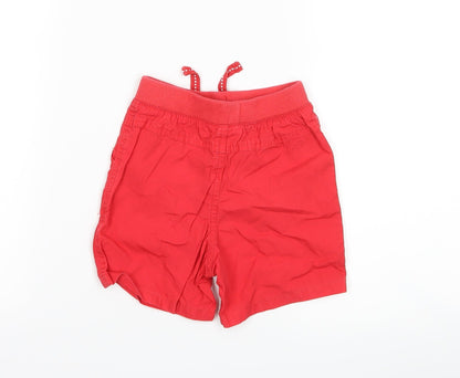 F&F Girls Red   Cargo Trousers Size 9-12 Months