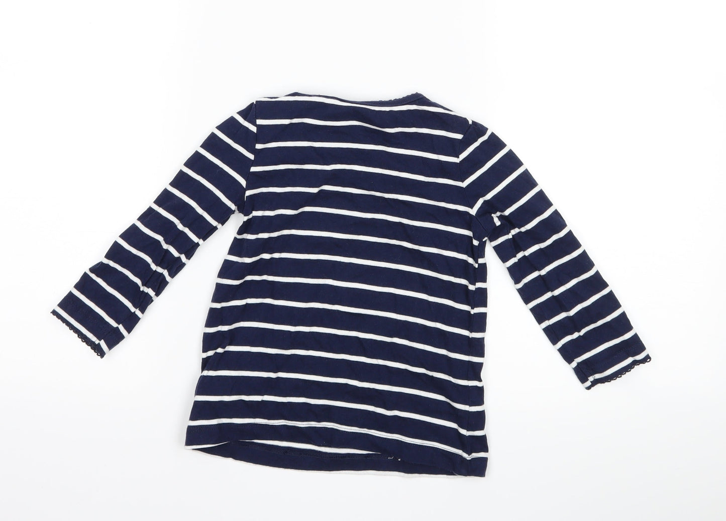 Topolino Girls Blue Spotted  Basic T-Shirt Size 3 Years  - Christmas Bauble
